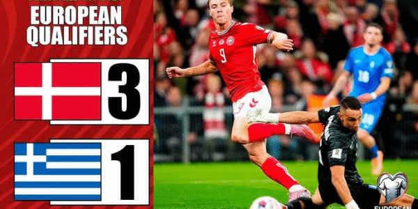 Danmarks jernhånd viser sig igen: 3-1 mod Grækenland, topplaceringen sikret