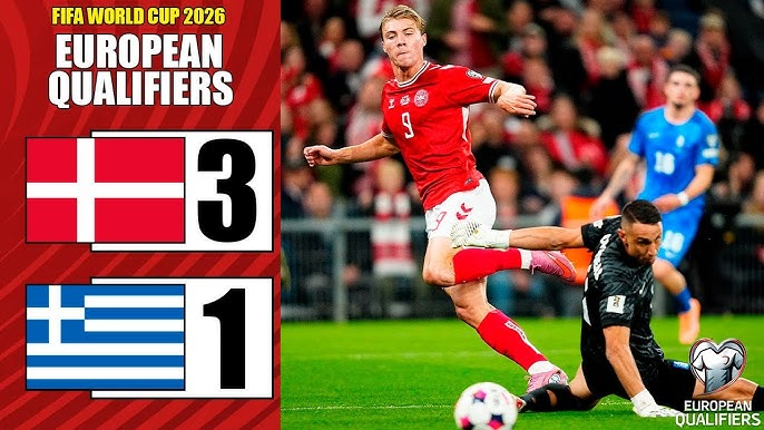 Danmarks jernhånd viser sig igen: 3-1 mod Grækenland, topplaceringen sikret